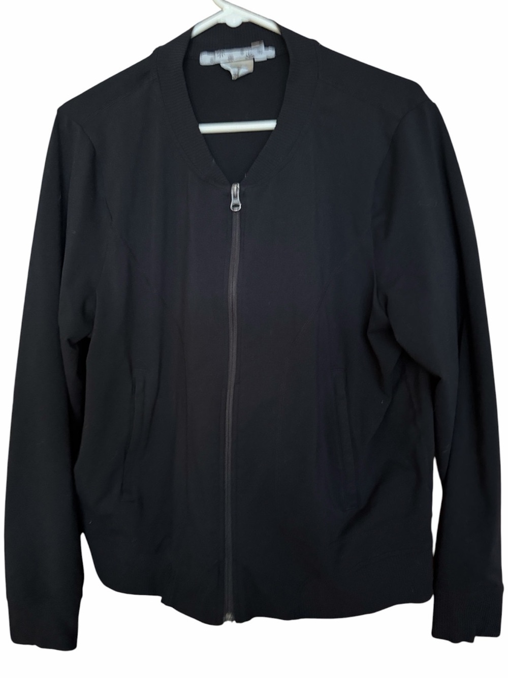 Athleta Black Bomber Jacket XL